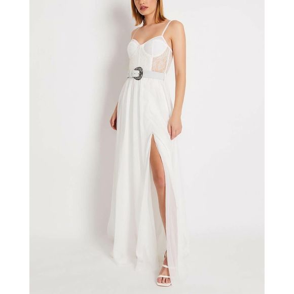 PATBO Belted Lace Bustier Dress - Picture 2 of 11